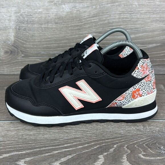 New Balance 515 v3 Women’s Sz 8B Black Leopard Floral Low Top Lace Up Sneakers - Picture 3 of 10